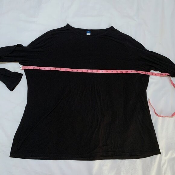 Old Navy black luxe stretchy soft long sleeved shirt large - Picture 6 of 8